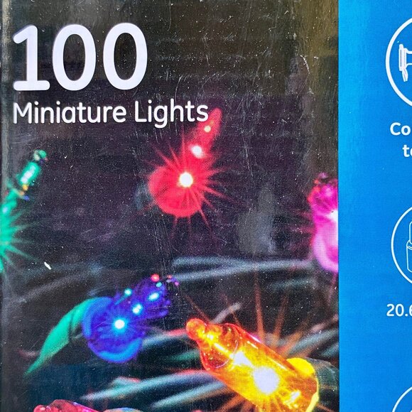 GE 100 Miniature Lights String-A-Long Multicolor Christmas Indoor/Outdoor NEW - Picture 4 of 6